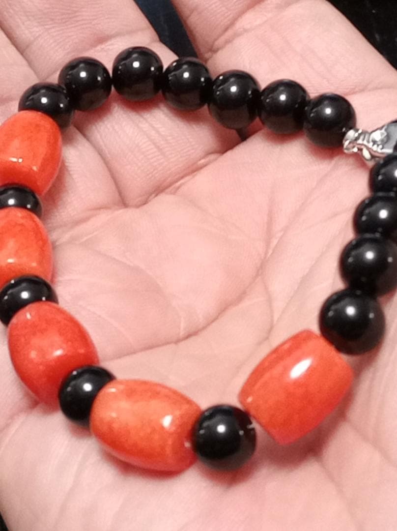 本日大特価‼️【新品】高級天然赤珊瑚天然黒珊瑚本珊瑚ブレスレット