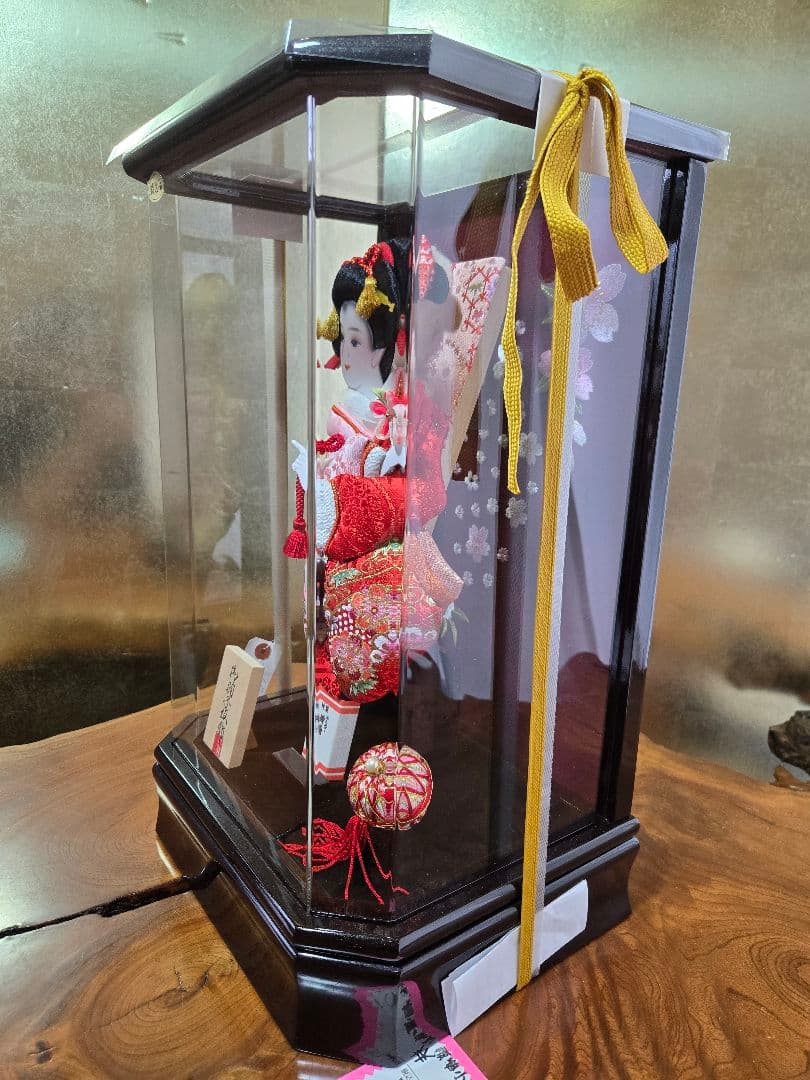 【展示品限り】正月飾り　羽子板　ケース飾り　※閉店セール　H35