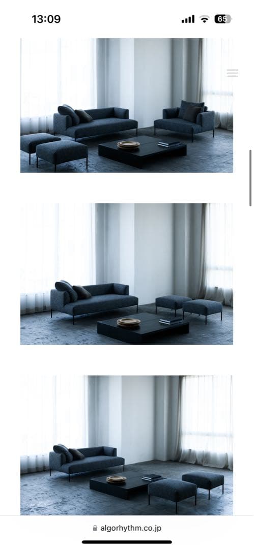 【〜3/31値下け】アルゴリズム(広島県福山市) Little Rosa ソファ