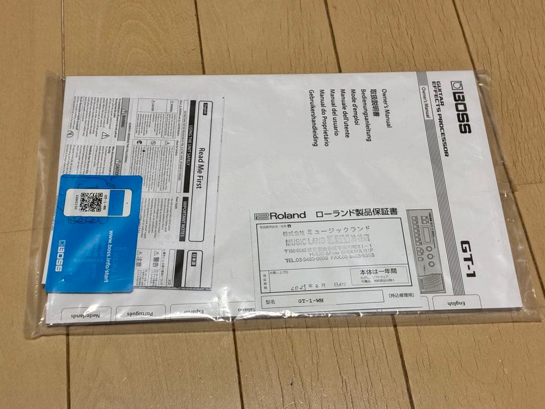 BOSS GT-1 限定ホワイト 新品電源アダプター、解説本付き