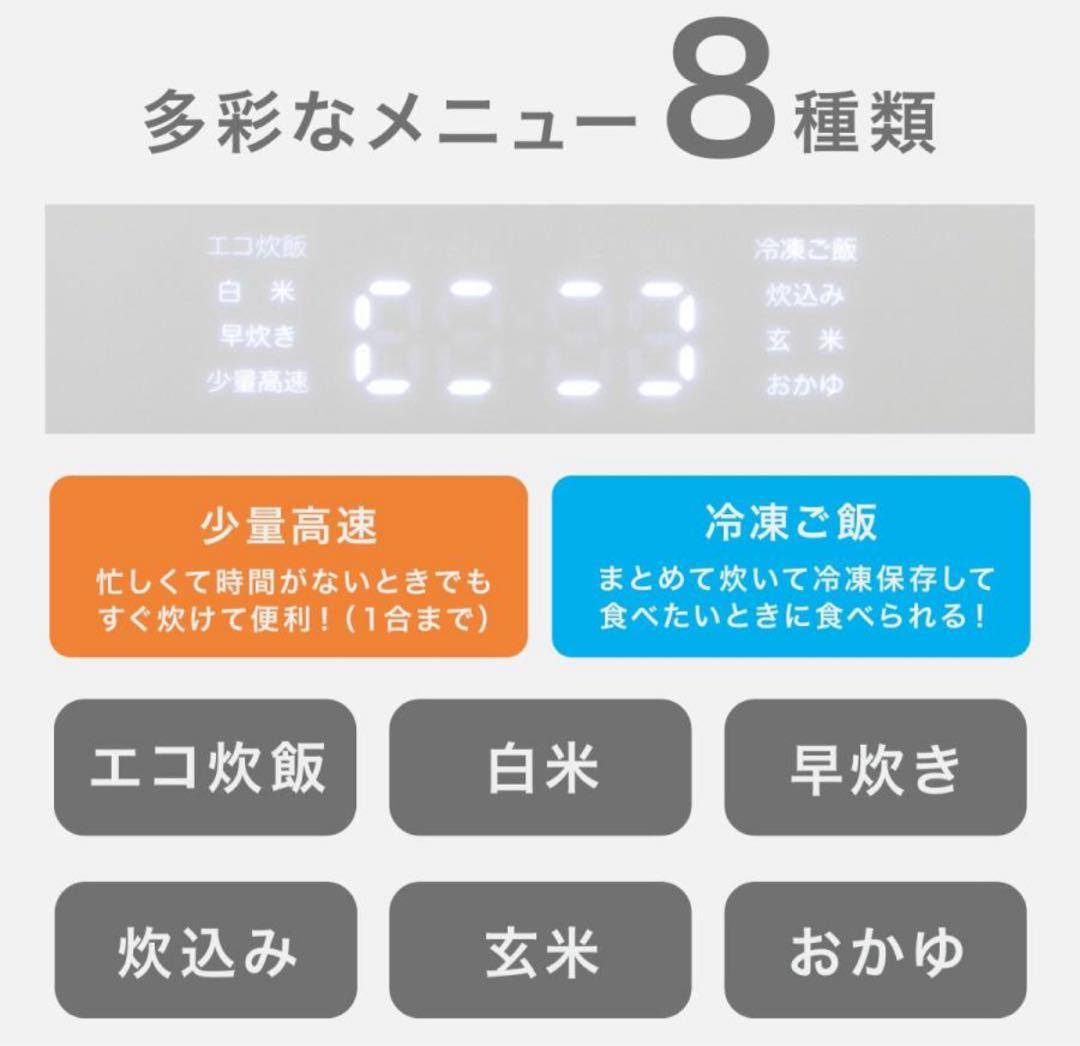 【新品・未使用⠀】ニトリ　マイコン炊飯ジャー 3合 (EP2S01WH)