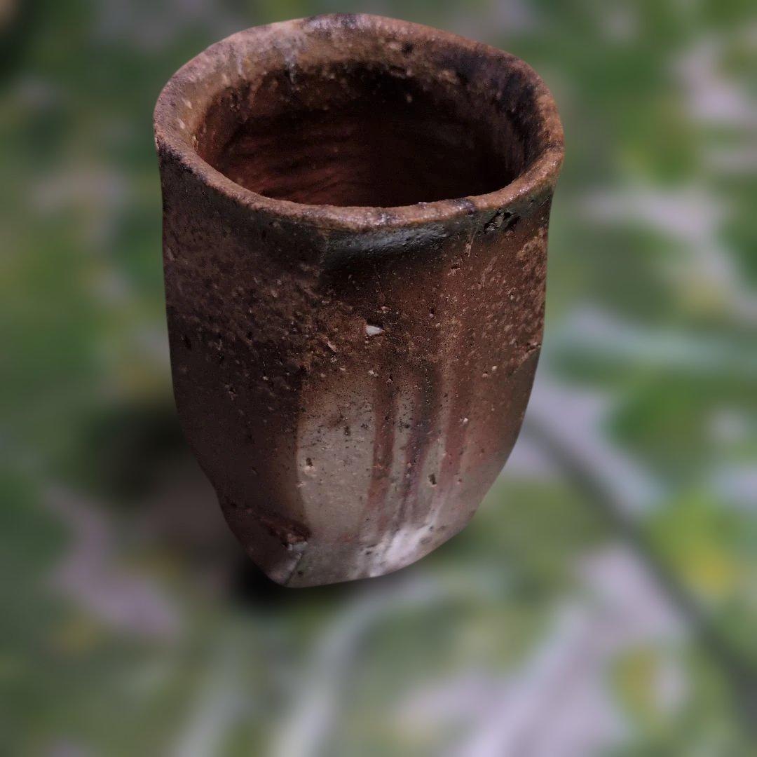 隠崎隆一の備前焼会の異端児の湯飲み木製箱のセット