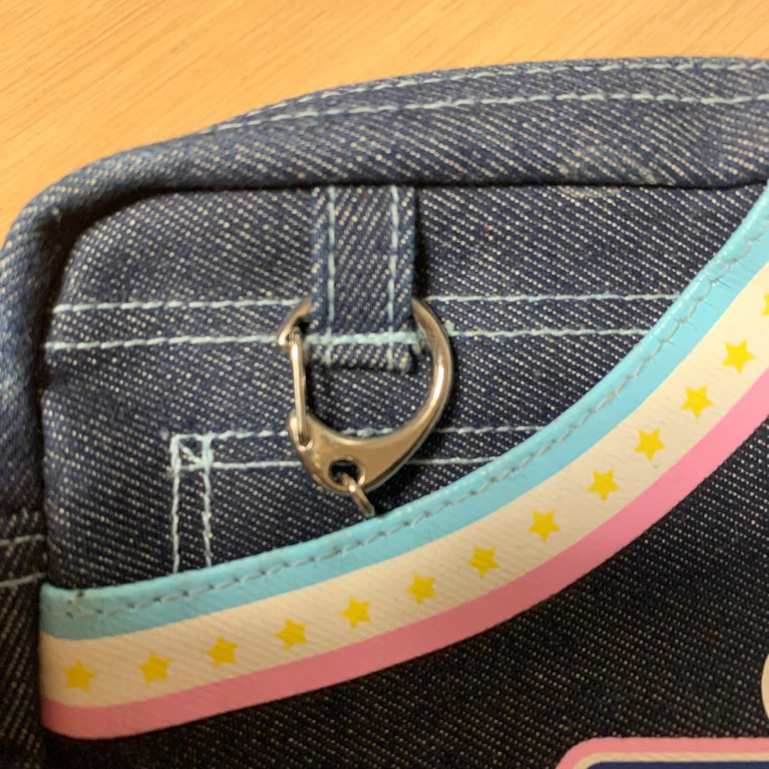 希少　ポンポネット　pom ponette デニムポーチ ミラー付き平成レトロ