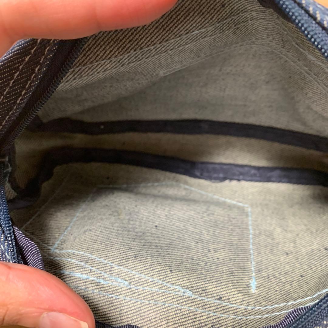 希少　ポンポネット　pom ponette デニムポーチ ミラー付き平成レトロ