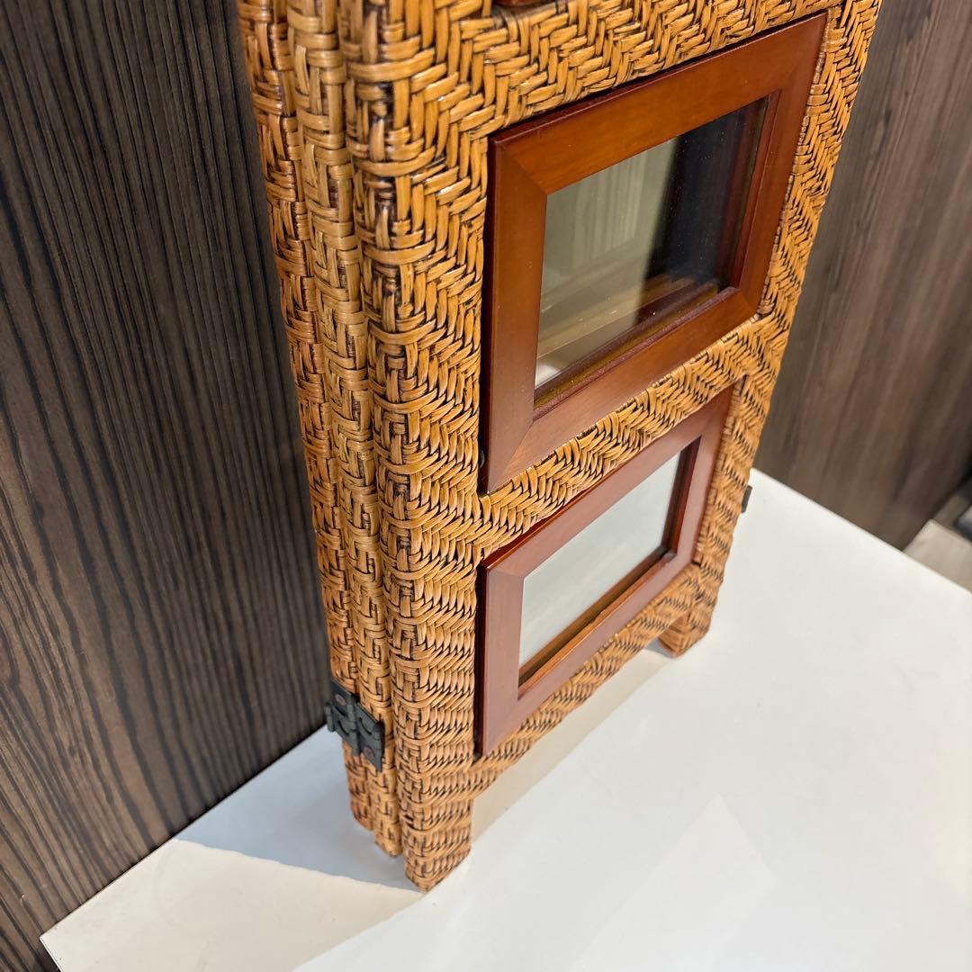 ラタン折りたたみフォトフレーム