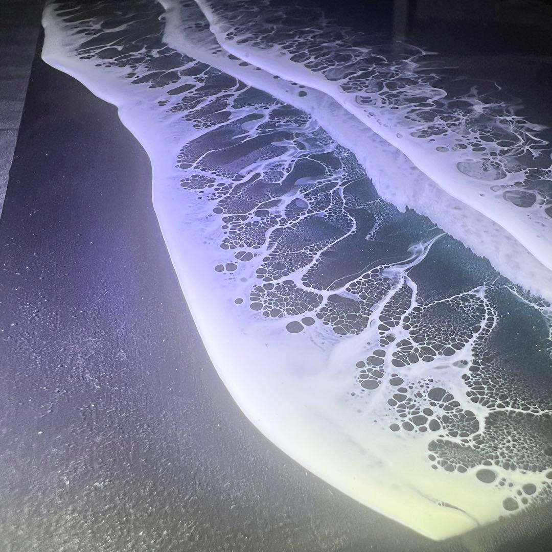 【レジンアート】モノクローム／夜光虫／蓄光／ワイドパネル