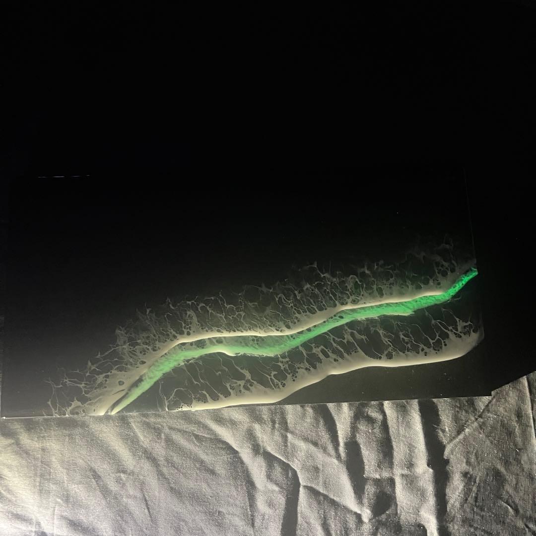 【レジンアート】モノクローム／夜光虫／蓄光／ワイドパネル