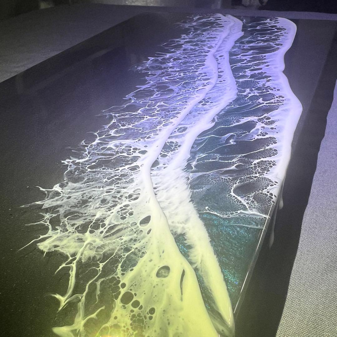 【レジンアート】モノクローム／夜光虫／蓄光／ワイドパネル