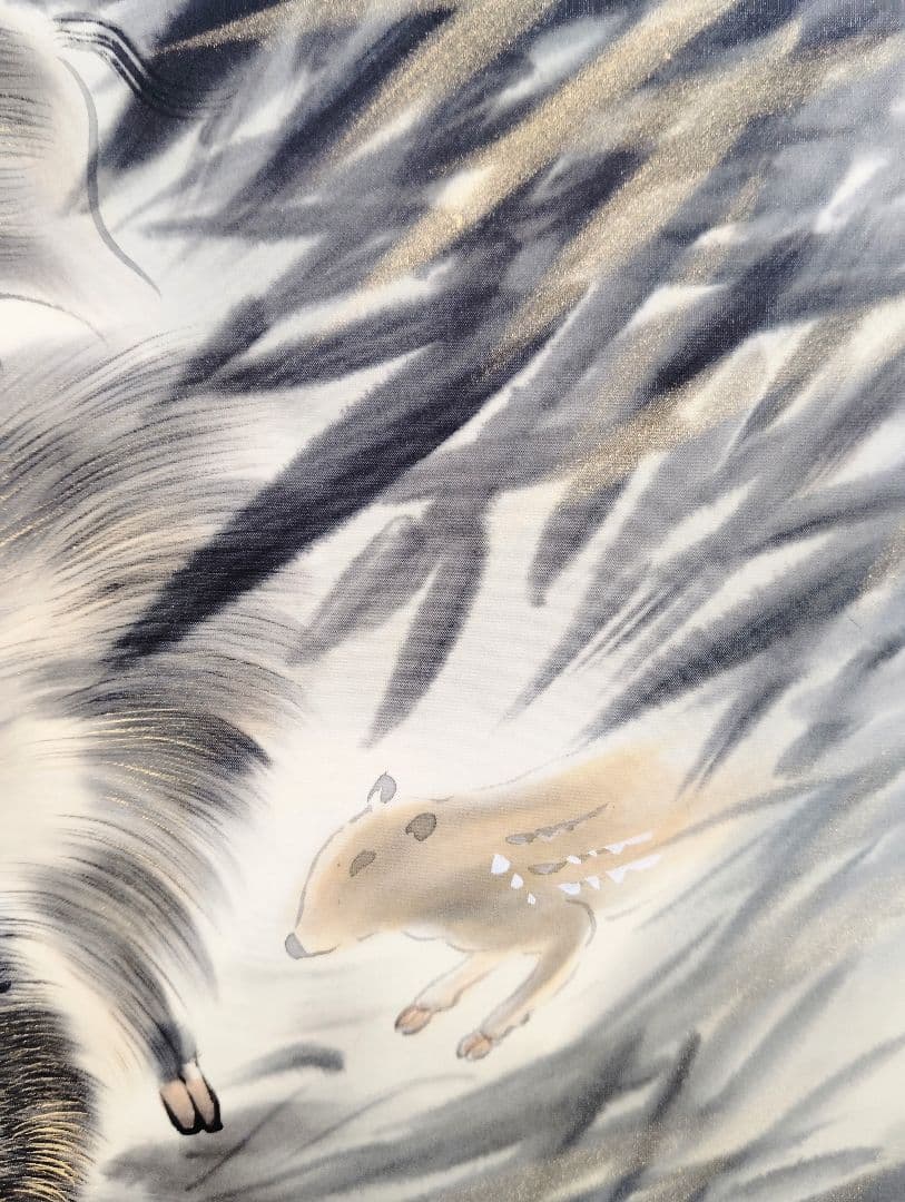 掛軸　刈谷翠虹　猪