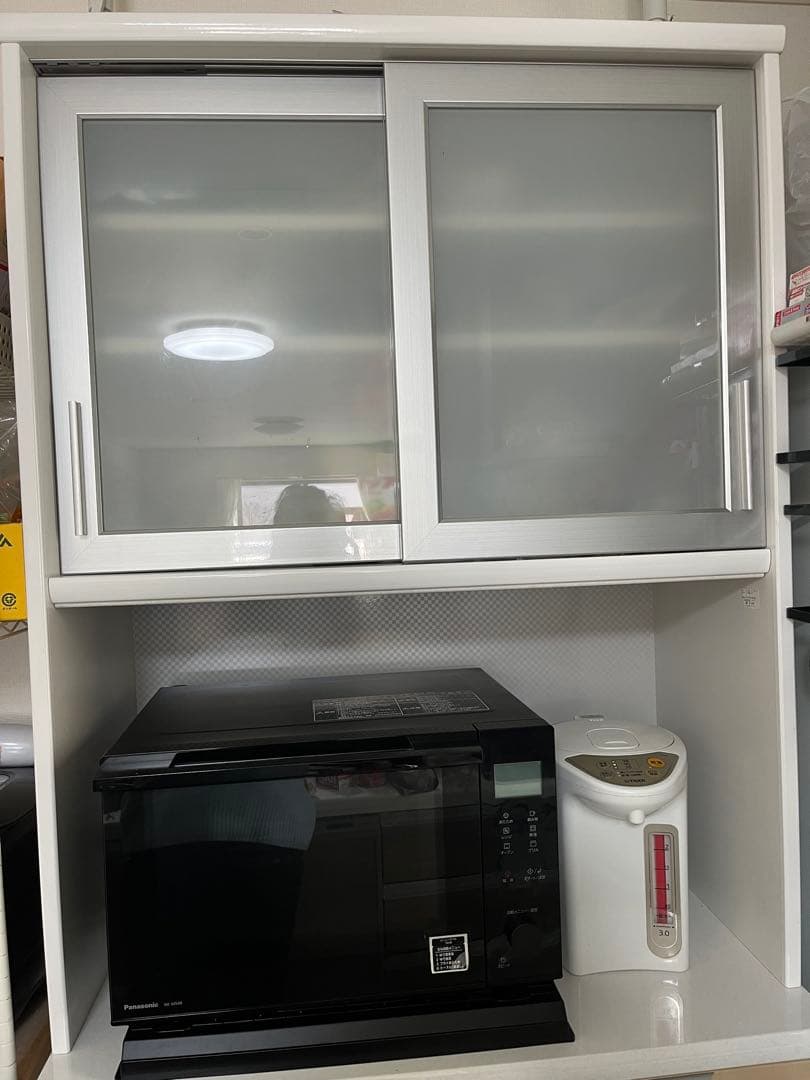 コンパクトキッチンカウンター ホワイト・ベージュ