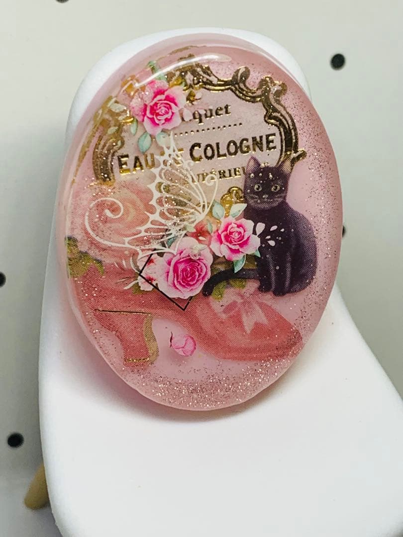 レジンヘアゴム　黒猫ちゃんとハイヒール