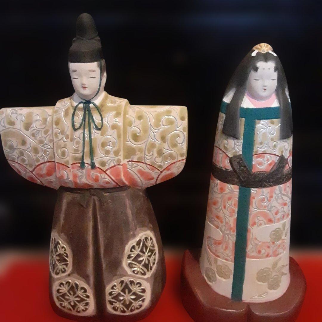 北秀窯　北岡秀雄作品　たちびな雛人形