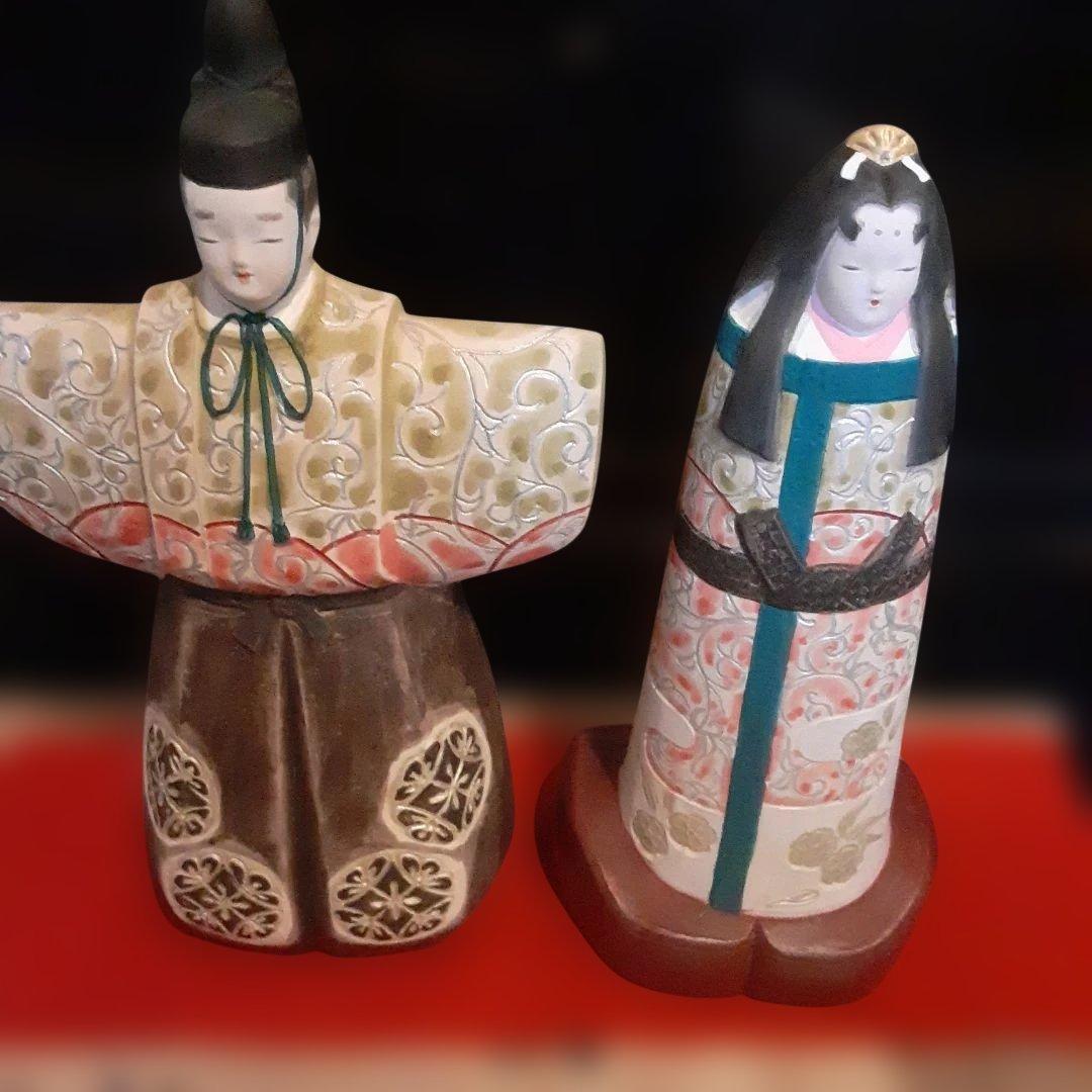 北秀窯　北岡秀雄作品　たちびな雛人形