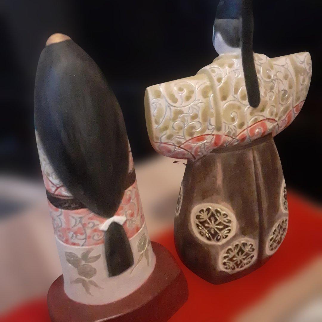 北秀窯　北岡秀雄作品　たちびな雛人形