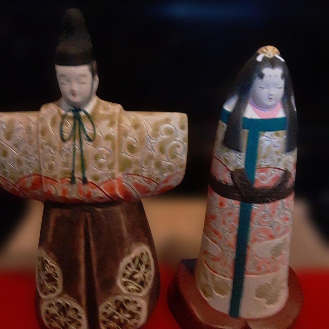 北秀窯　北岡秀雄作品　たちびな雛人形