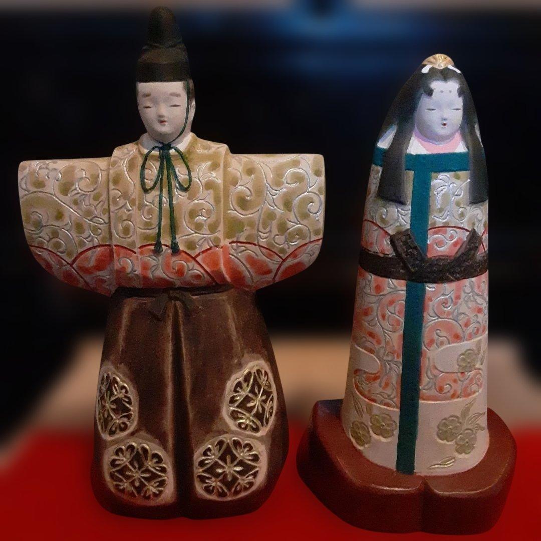 北秀窯　北岡秀雄作品　たちびな雛人形