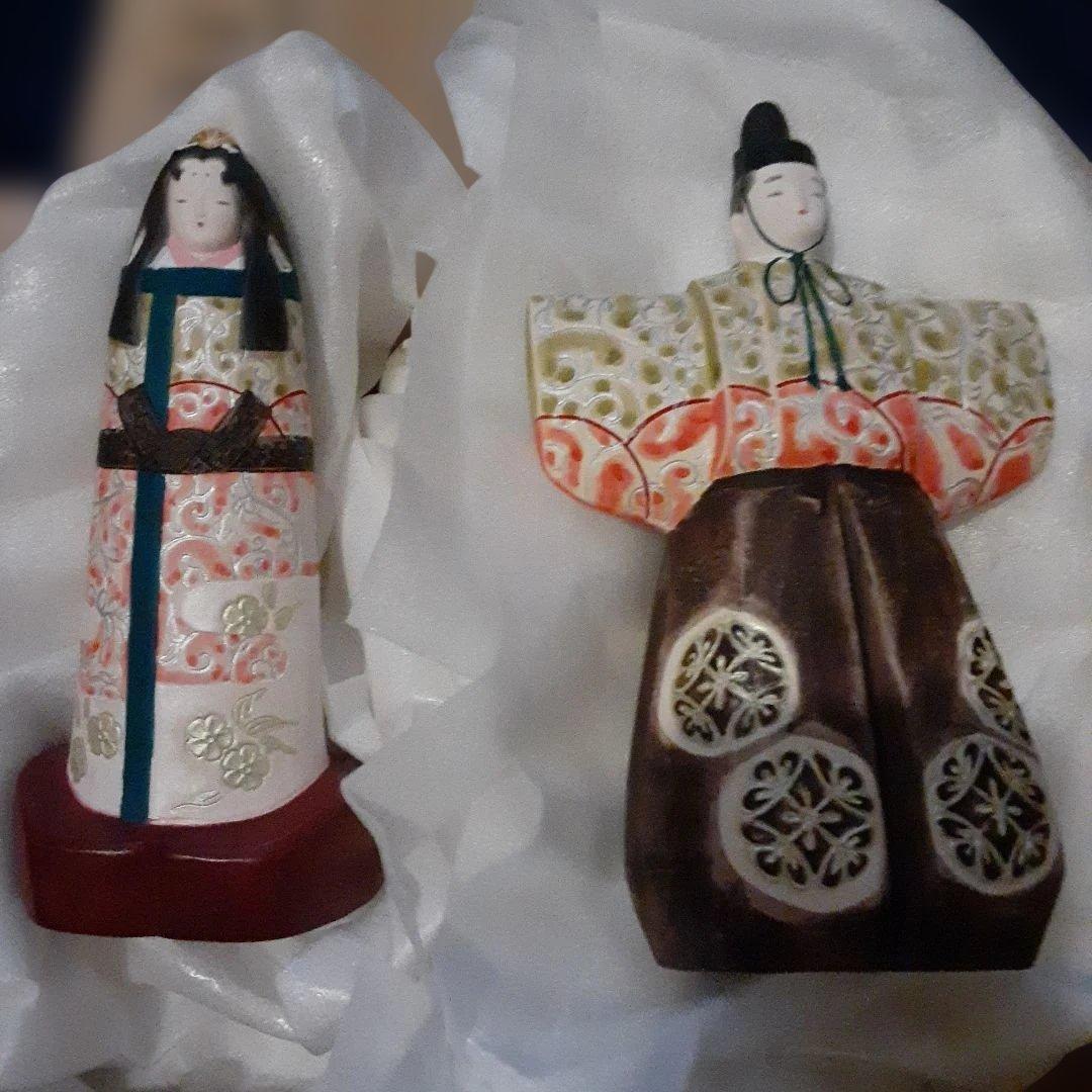 北秀窯　北岡秀雄作品　たちびな雛人形