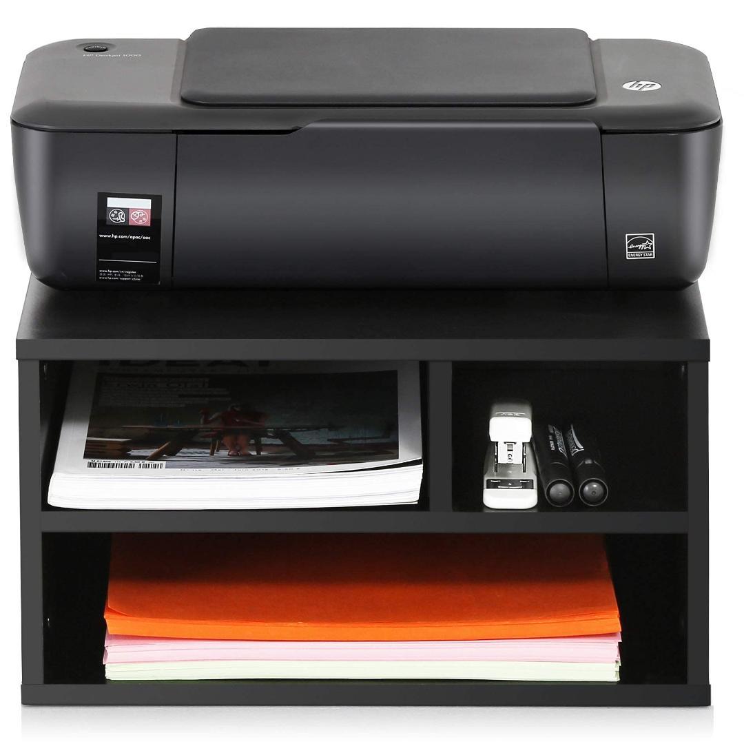 自宅のホームオフィスや学習スペースの整理整頓　プリンター台