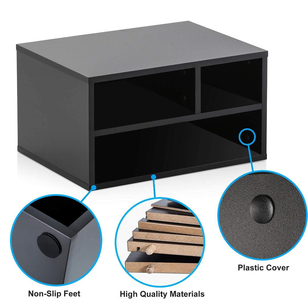 自宅のホームオフィスや学習スペースの整理整頓　プリンター台