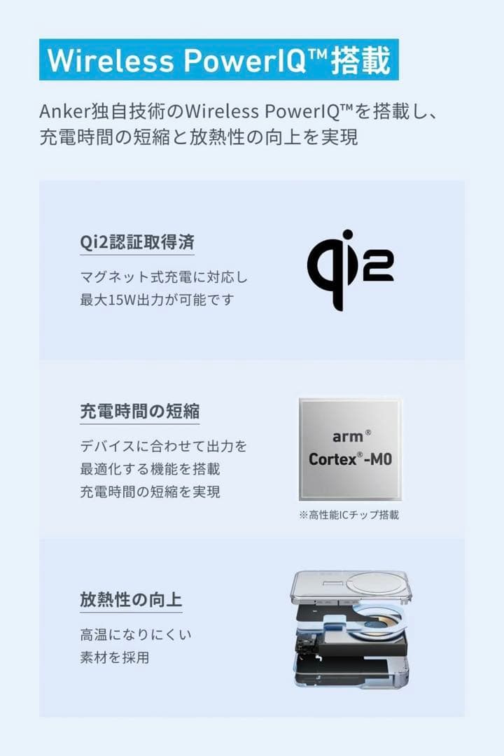 Anker MagGo Power Bank (10000mAh) ホワイト