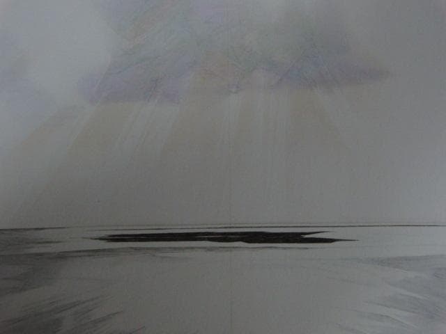 津田一江、【プラネットアース】、希少な額装用画集より、状態良好