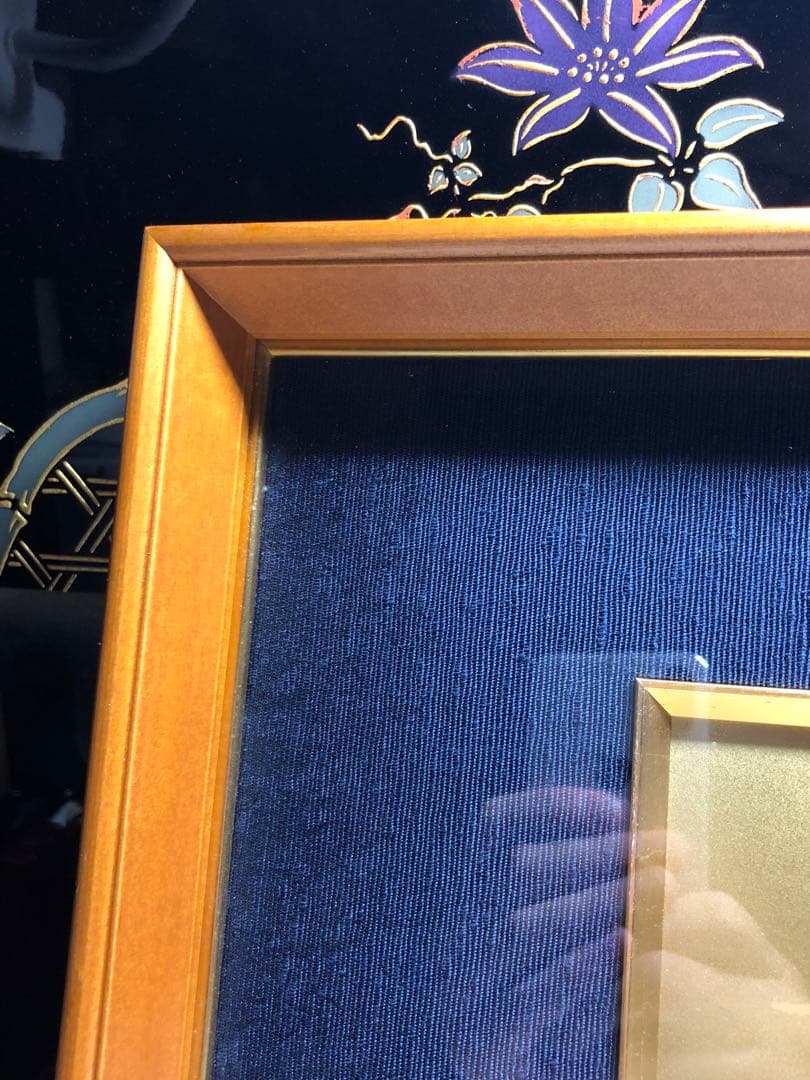 彫金「真作」。名作家。佐野光明 。彫金画 【富士】刻銘。美品。昭和時代。