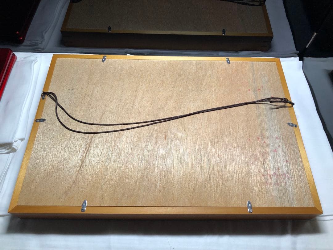 彫金「真作」。名作家。佐野光明 。彫金画 【富士】刻銘。美品。昭和時代。