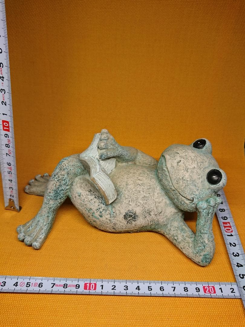 カエル　蛙　人形　彫像　オブジェ　置物　インテリア　工芸品　美術品　A3287