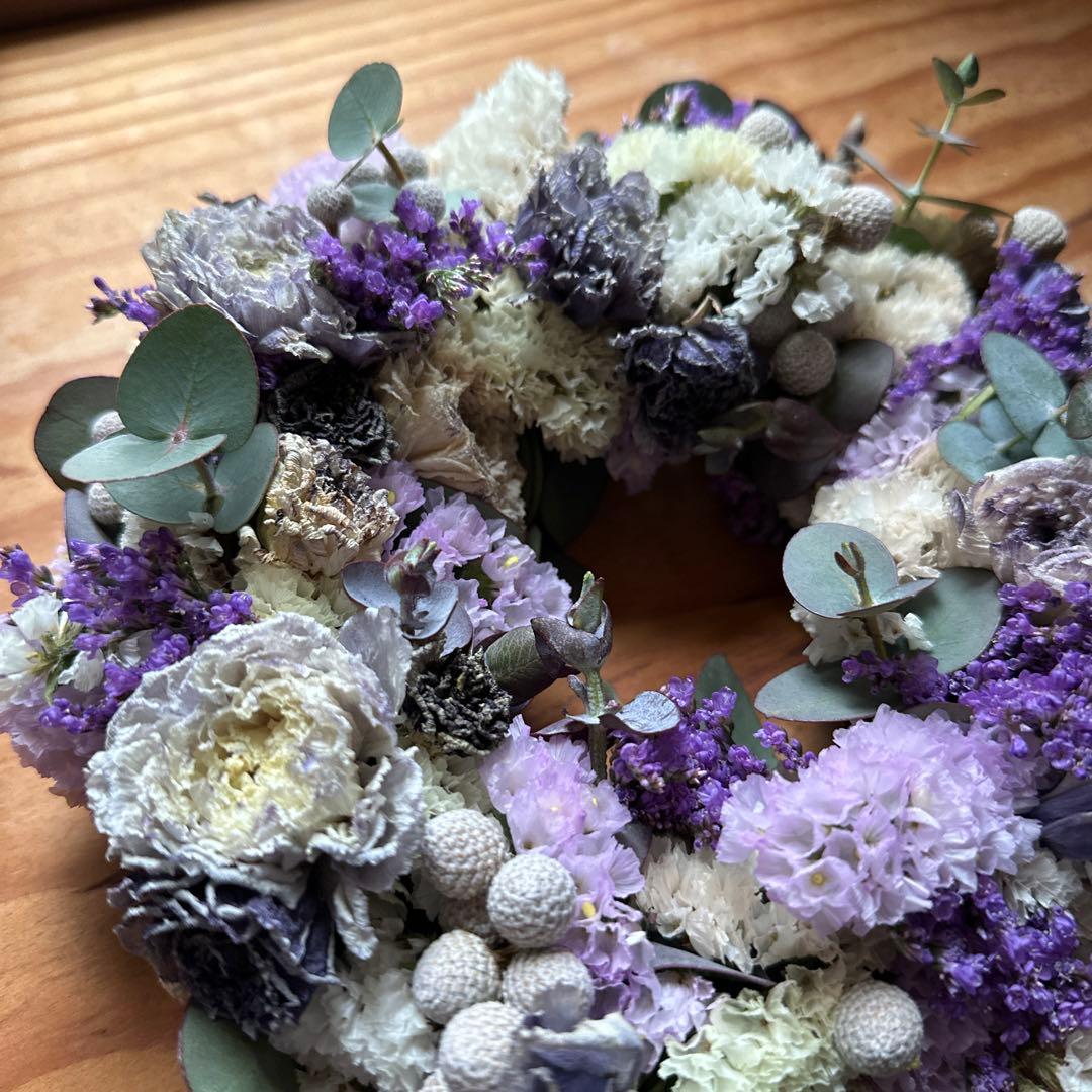 春宵〜スターチスとラナンキュラスのリース〜