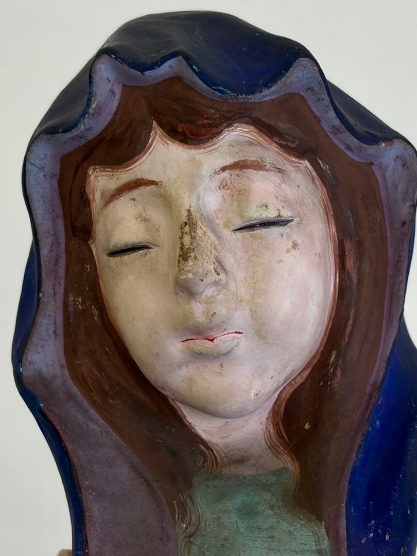 アンティーク　人形　土物　焼き物　姉妹　インテリア　骨董品　一対　オブジェ