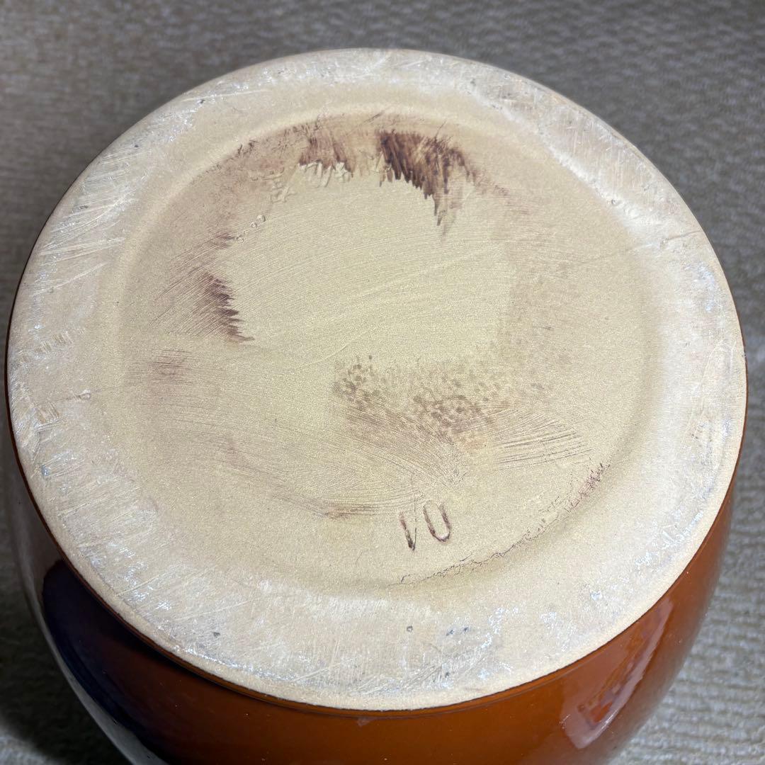 【廃盤・希少】常滑焼 久松窯 丸壺10号 蓋付 漬物容器 味噌 梅干し作り18L