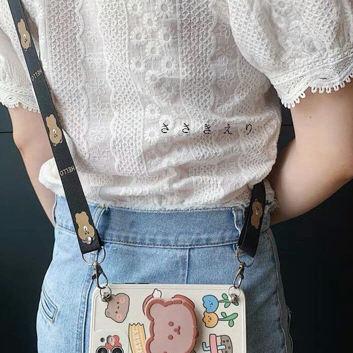 アップル12ハンドケース斜め掛け紐IPhone11promax可愛いI