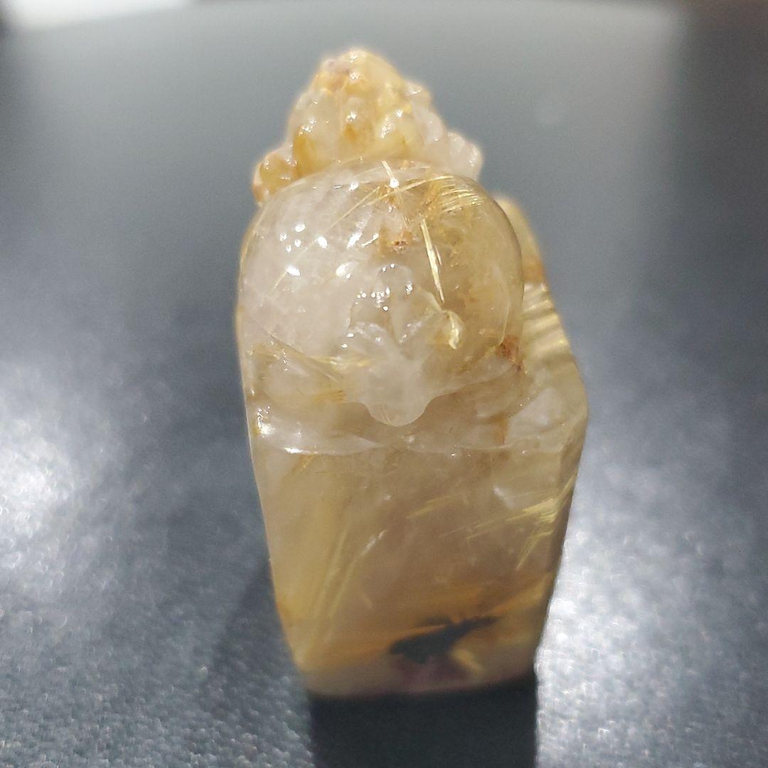 太陽ルチル貔貅付き