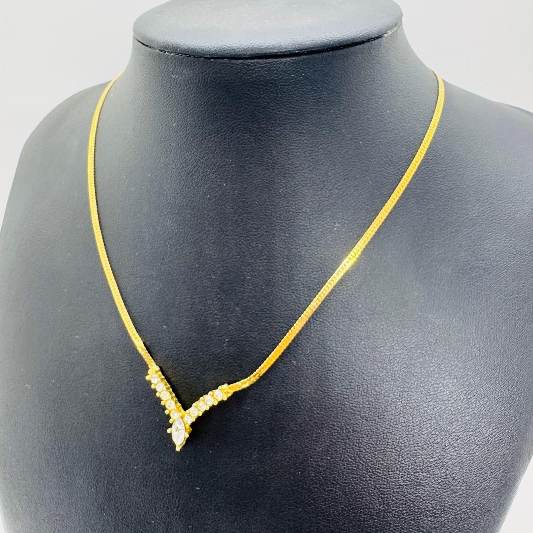 ✨Dior✨ディオール✨CD✨ゴールド✨ラインストーン✨ヴィンテージ✨ネックレス