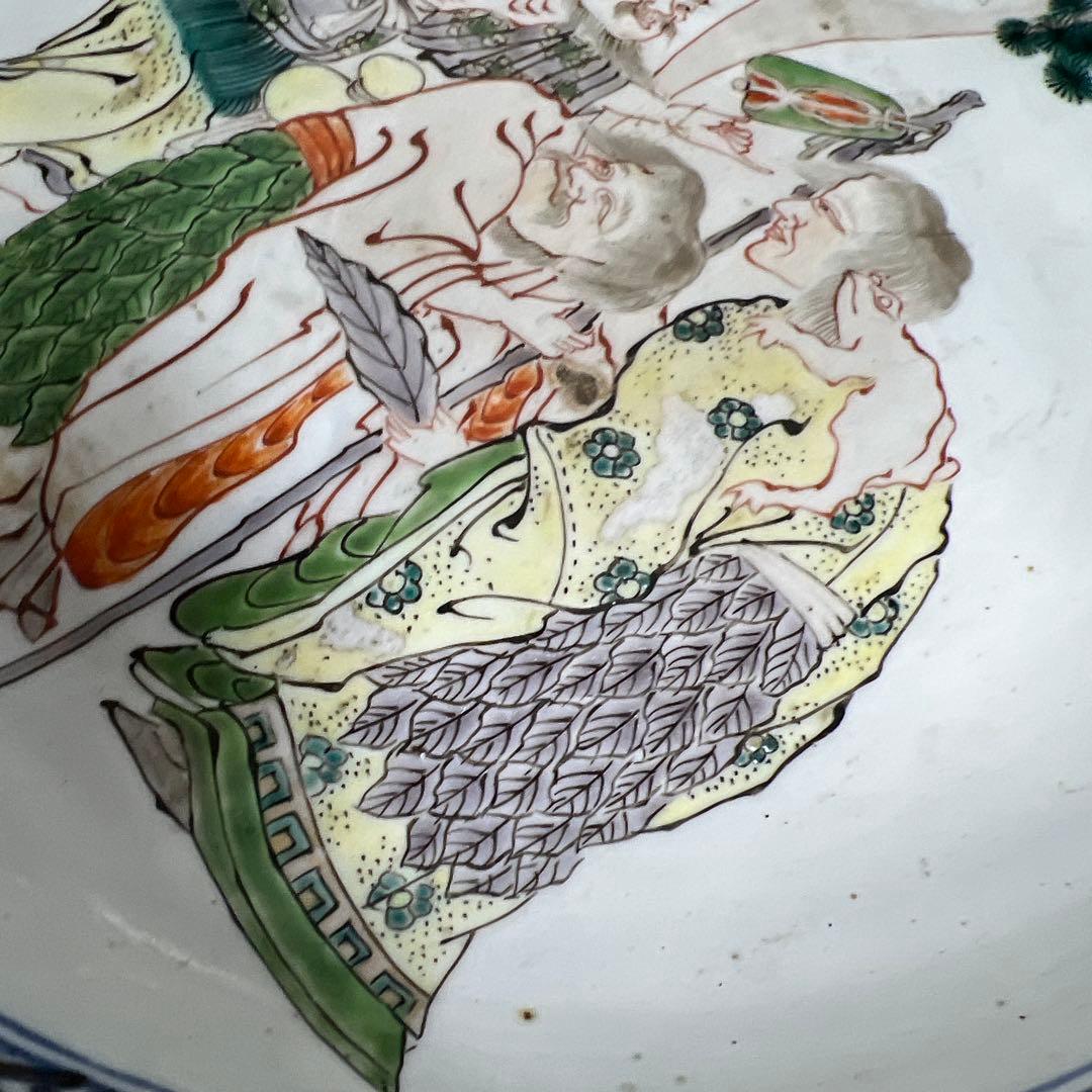 古伊万里　染錦大鉢2点　口径36.8/34.5㎝　東Y8-0319②