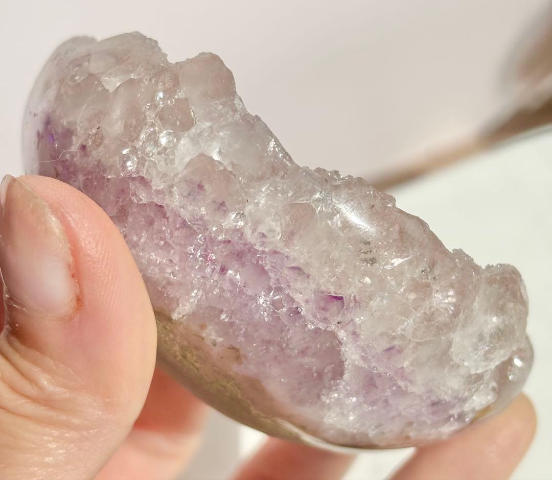 《✰高品質✰二回結晶》ドゥルージー　アメジスト　クラスター　台座付き