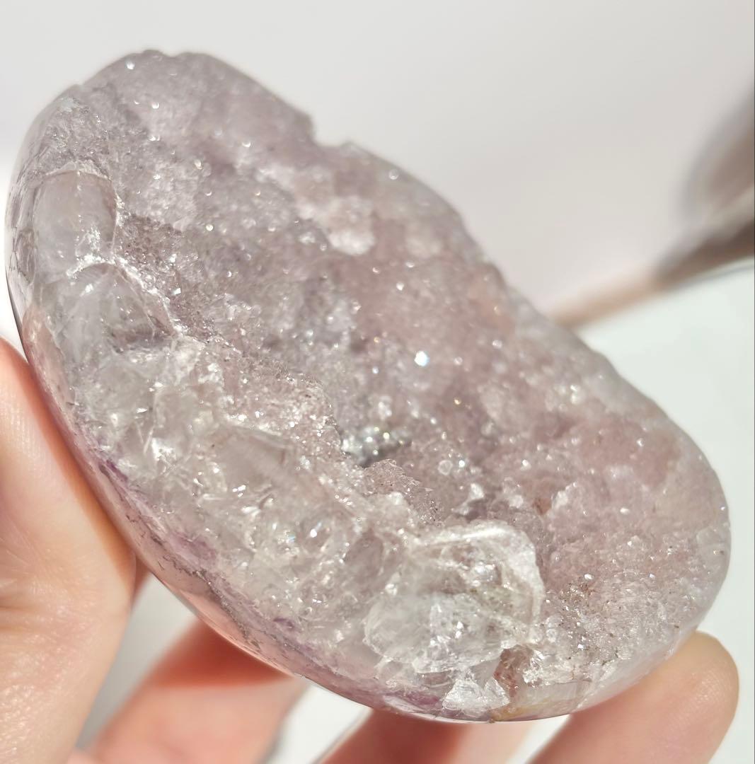 《✰高品質✰二回結晶》ドゥルージー　アメジスト　クラスター　台座付き