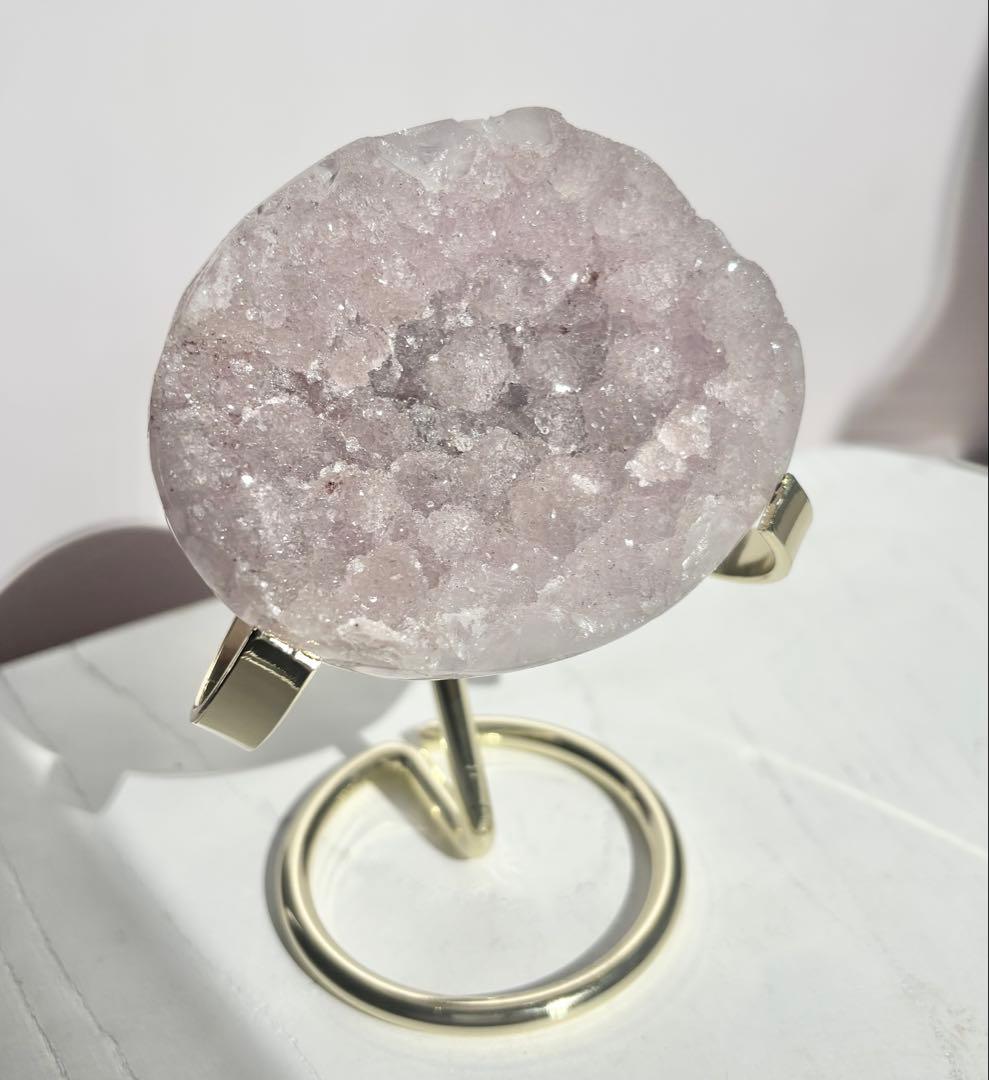 《✰高品質✰二回結晶》ドゥルージー　アメジスト　クラスター　台座付き