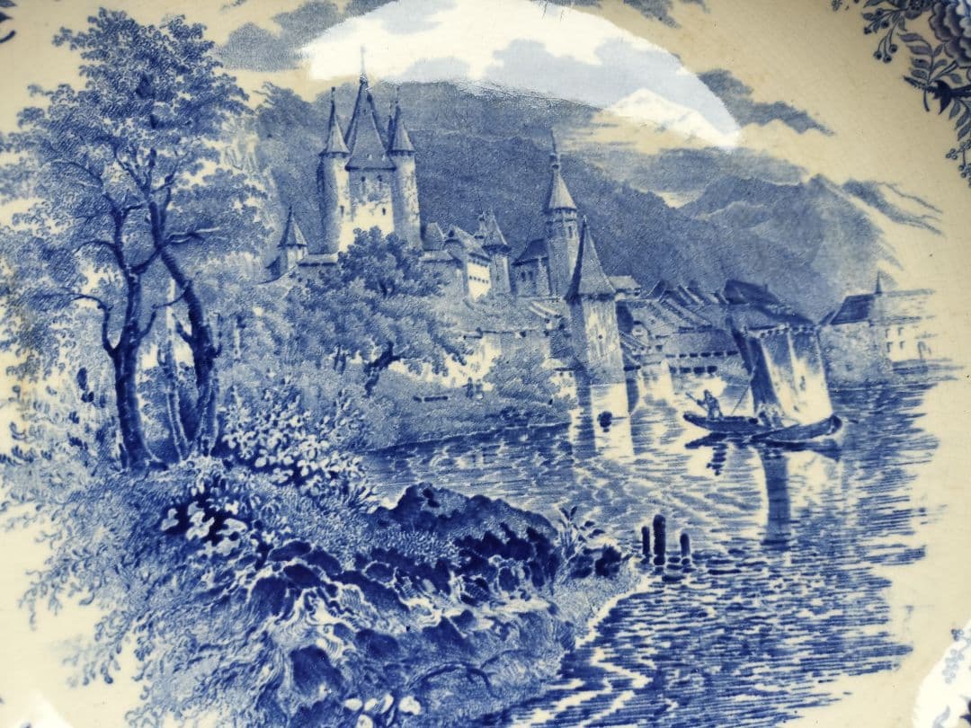 アンティーク　フランス　大皿　ビレロイ&ボッホ　Burgenland　美品