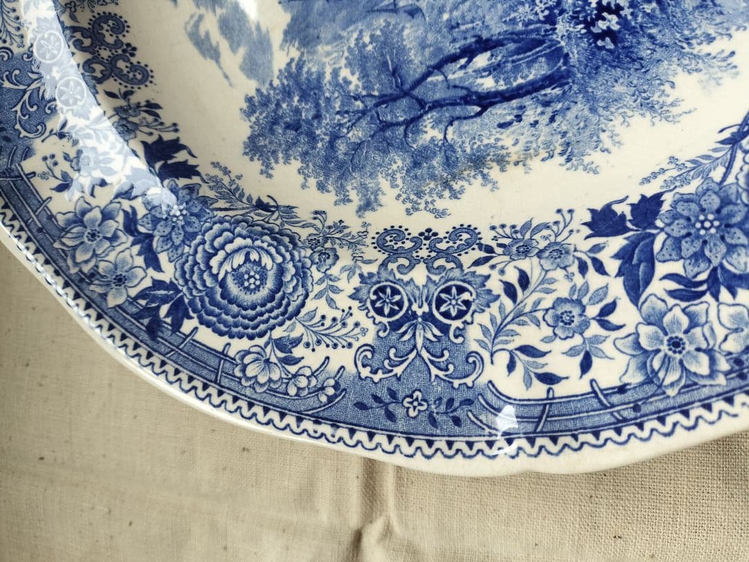 アンティーク　フランス　大皿　ビレロイ&ボッホ　Burgenland　美品