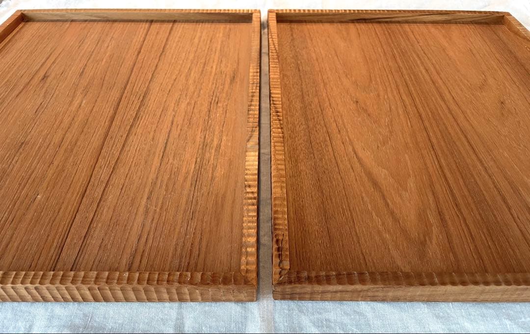 新品未使用☆ 即日発送 ２枚セット トレー 32×42cm 木製トレー おぼん