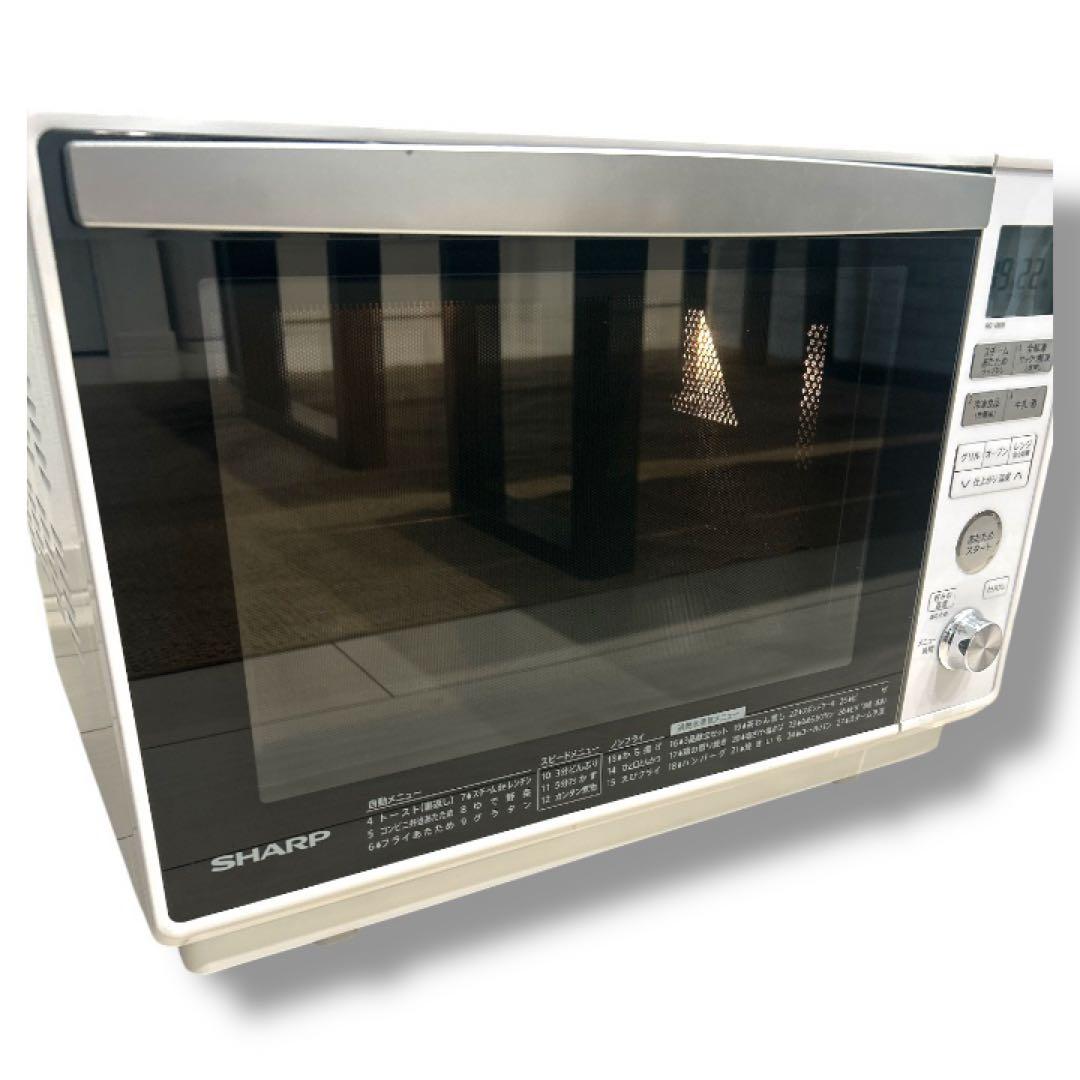 美品 シャープ オーブンレンジ RE-V80B-W（2018年製）