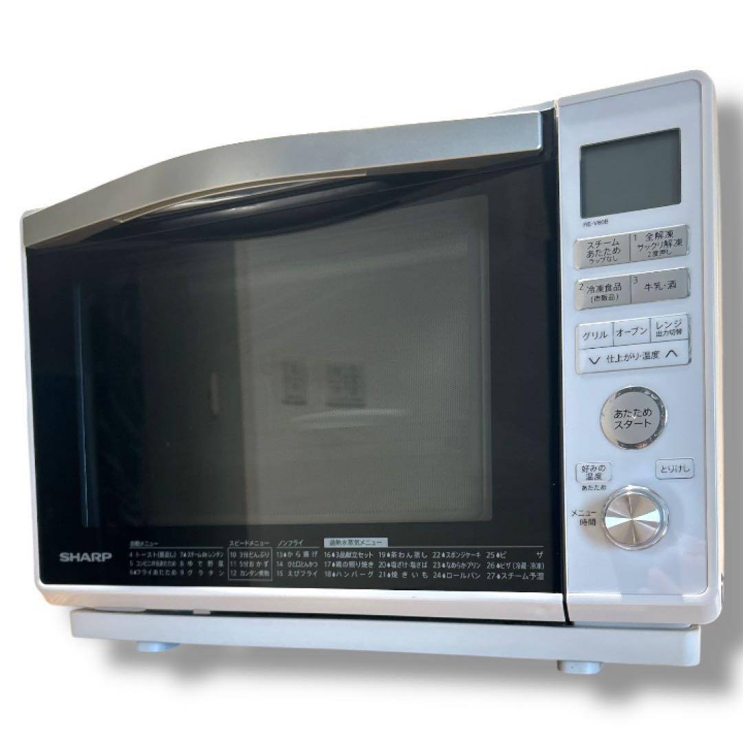 美品 シャープ オーブンレンジ RE-V80B-W（2018年製）
