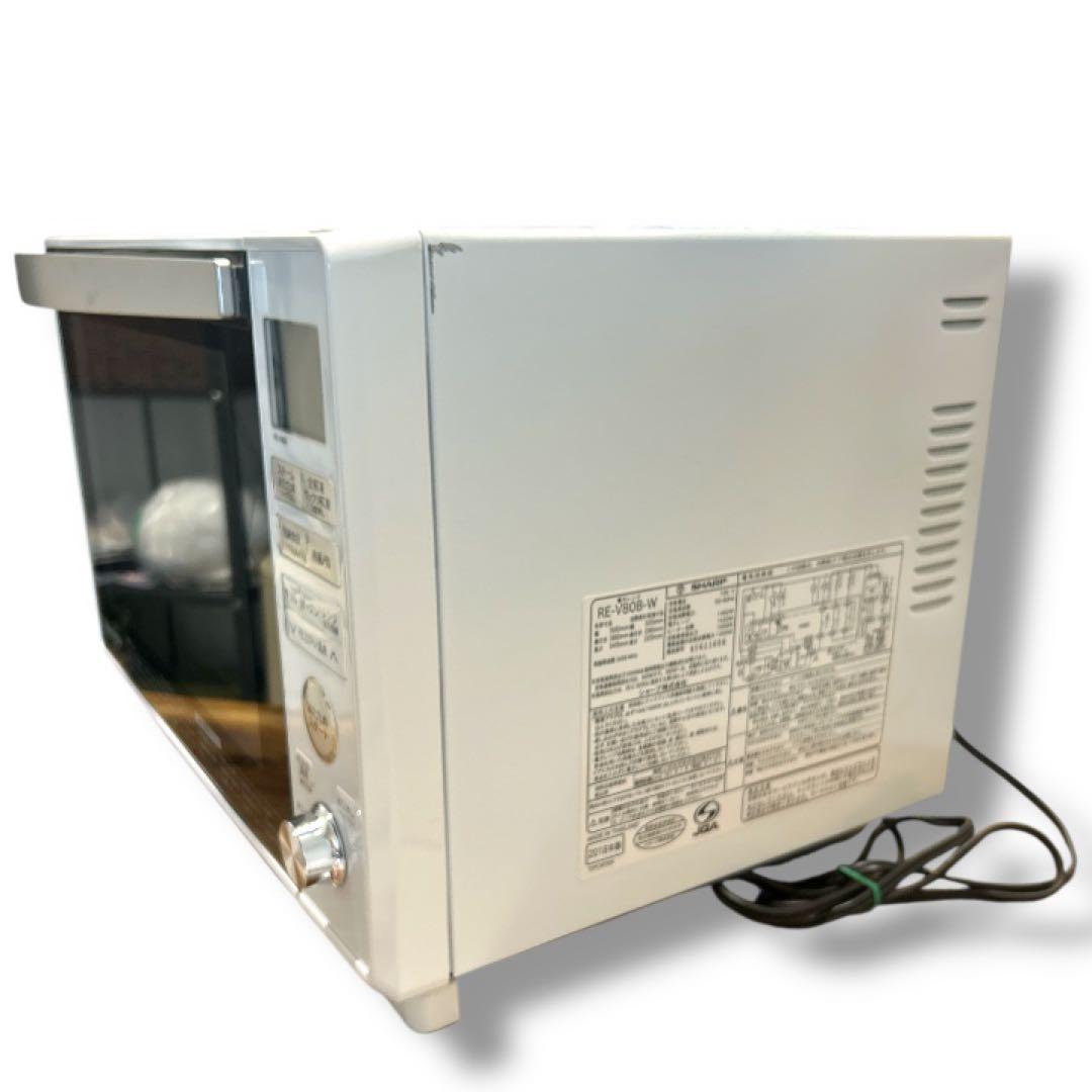 美品 シャープ オーブンレンジ RE-V80B-W（2018年製）