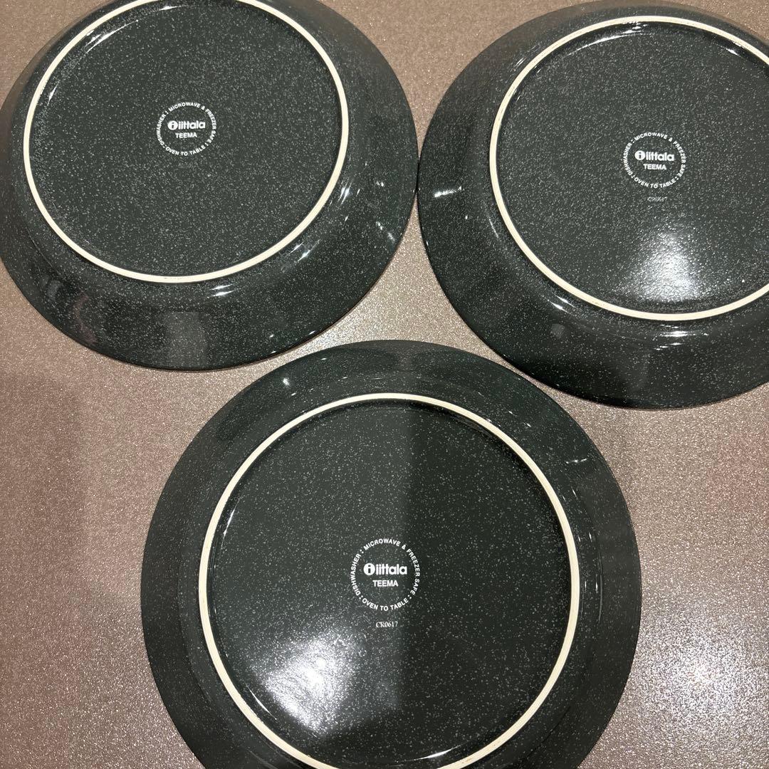  Teemaイッタラ　ティーマ　21cm ドッテドグレー　3枚組