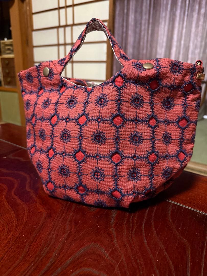 ミナペルホネン アネモネ マルシェバッグ ハンドメイド