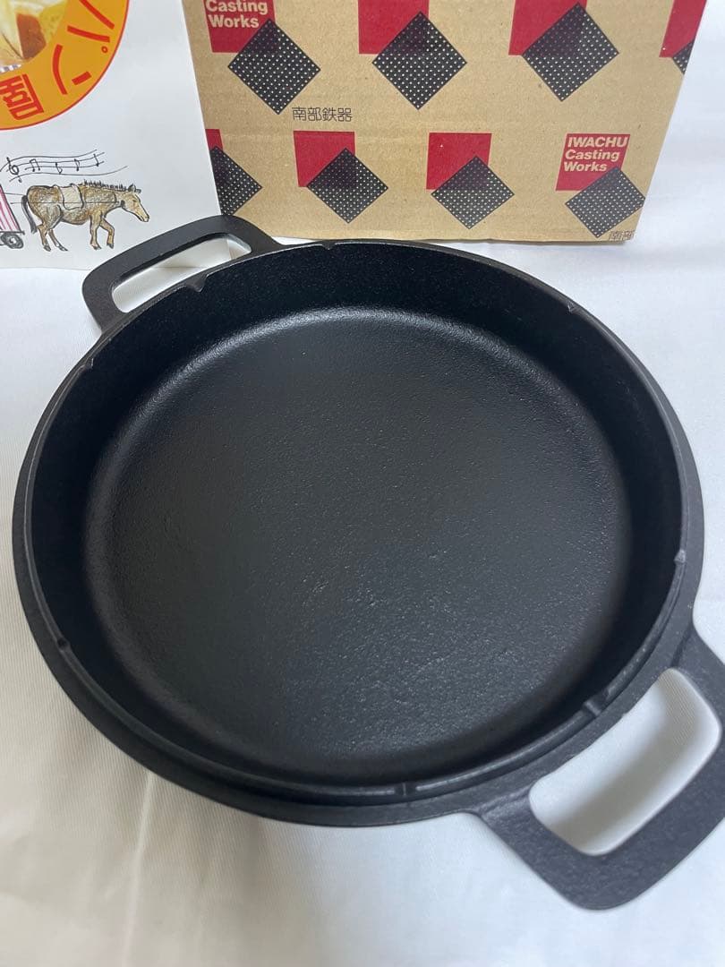 南部鉄器 パン焼器 19.5cm 両手鍋タイプ 未使用品 2.8kg 岩鋳