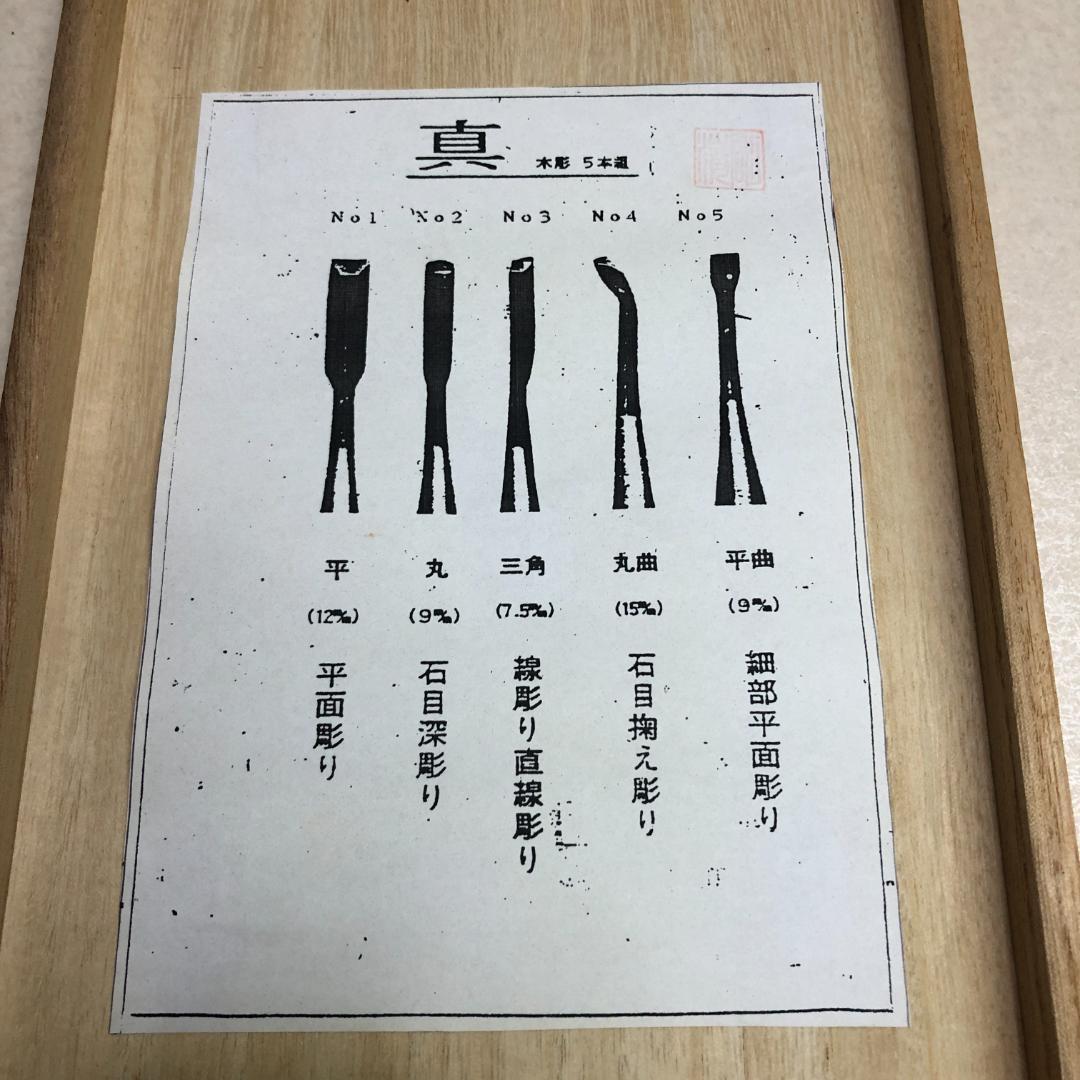 彫清 彫刻小道具 5本組 鑿 ノミ のみ