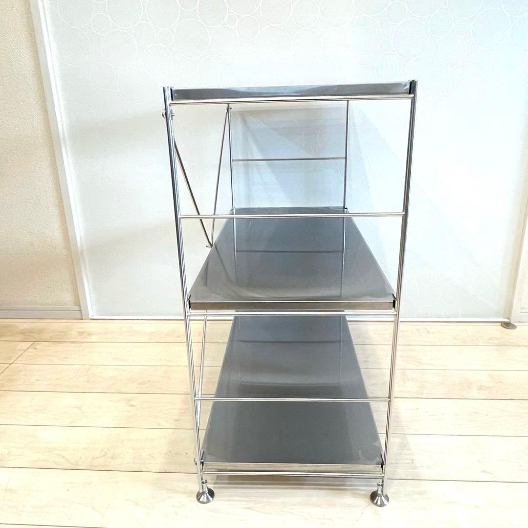 【美品】無印良品 ステンレスユニットシェルフ ワイド 小 ステンレス棚