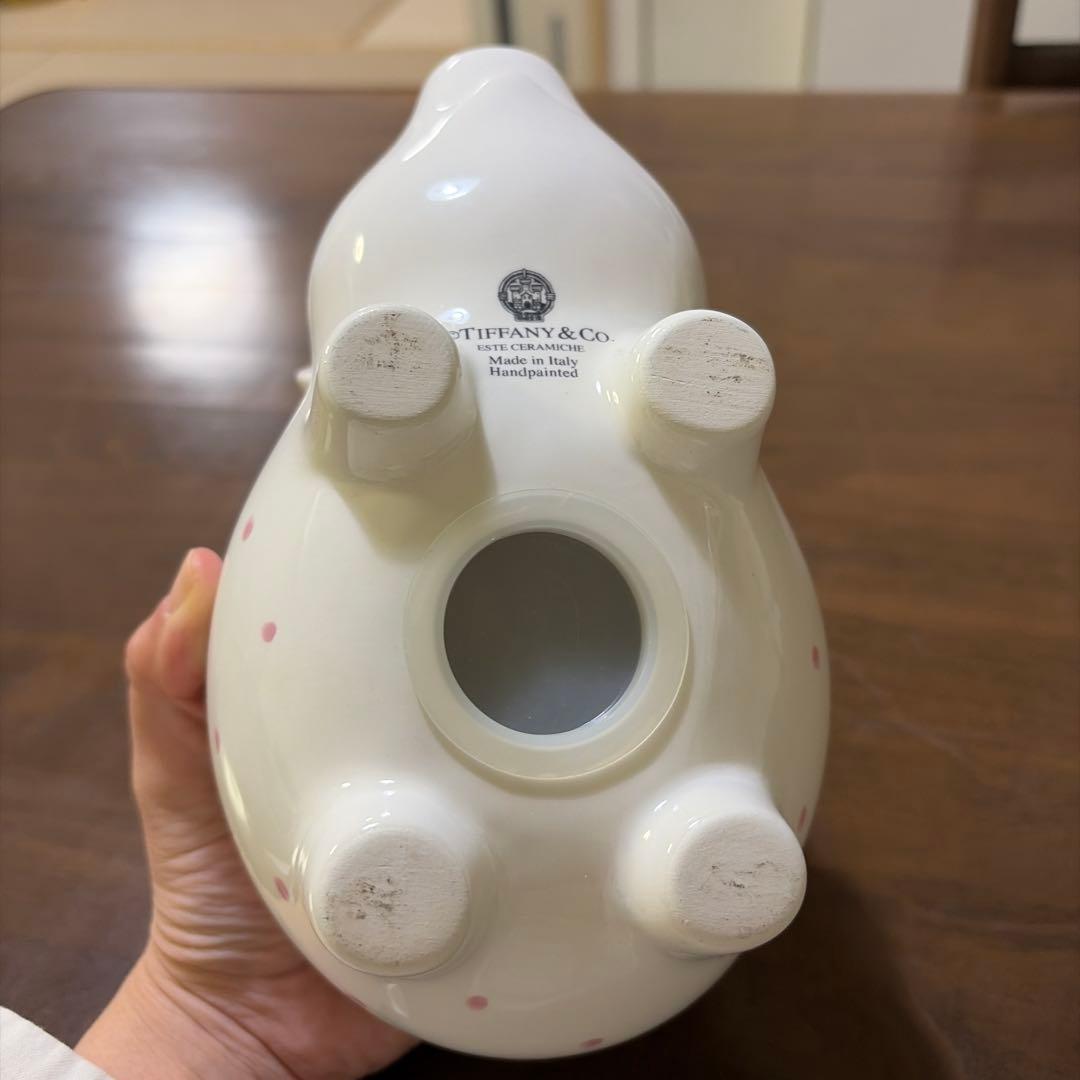 ティファニー　陶器　貯金箱　pig